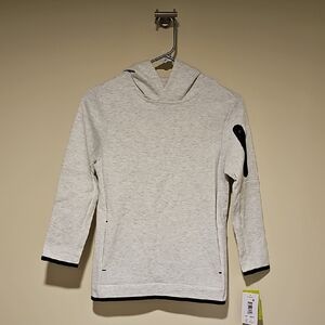 Kids Light Gray Hoodie with Black Details. Size M 8. Nwt.